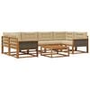 vidaXL Set de canapele de exterior cu pernă 7 pcs Natural și Bej