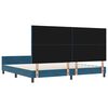 vidaXL Pat cu arcuri cu headboard Albastru &icirc;nchis 200 x 200 cm Catifea