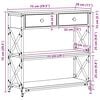 vidaXL Masă Consolă cu sertar cu raft stejar artizanal 75 x 28 x 75 cm