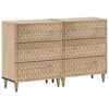 vidaXL Dulapuri laterale, 2 buc., 60x33x75 cm, lemn masiv de mango