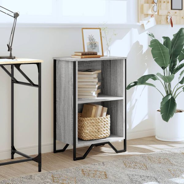 vidaXL Bibliotecă, gri sonoma, 50x31x74,5 cm, lemn prelucrat