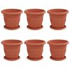 vidaXL Ghivece pentru plante 6 pcs Roșu cărămidă &Oslash; 26 x 21.5 cm
