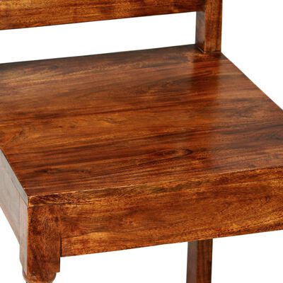 vidaXL Scaune masă, 2 buc., lemn masiv finisaj culoarea mierii clasic