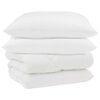 vidaXL Duvet de iarnă cu pernă 3 pcs Alb Microfibră