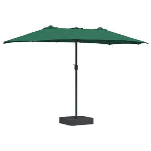 vidaXL Parasol de Grădină Verde 385 x 209 x 244 cm Poliester