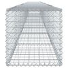 vidaXL Coș gabion cu capac, argintiu, 800x50x50 cm, fier galvanizat
