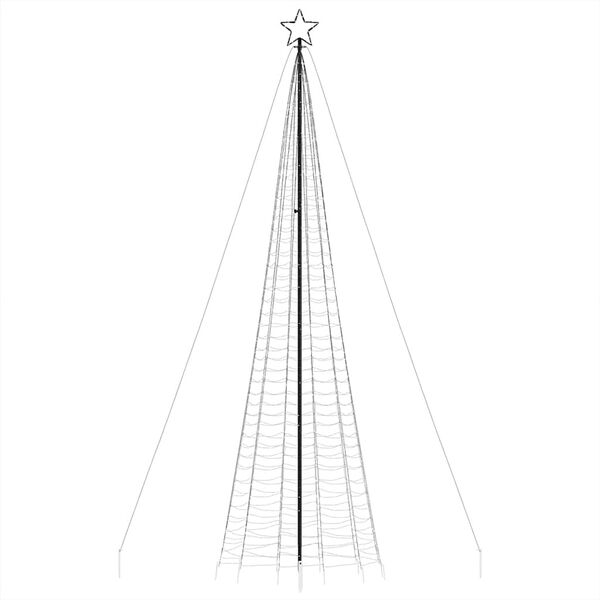 vidaXL Pom de Crăciun LED-uri cu vârfuri 1534 LED-uri colorate 500 cm
