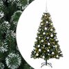 vidaXL Brad de Crăciun artificial cu globuri 120 cm 150 LED-uri