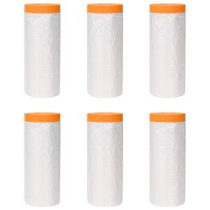 vidaXL Foie de praf cu bandă adezivă 6 buc. Transparent 240 x 2000 cm