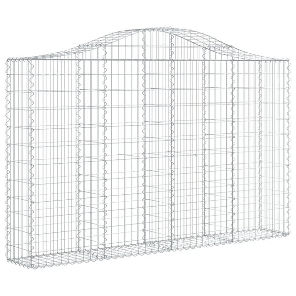 vidaXL Coșuri gabion arcuite 25 buc, 200x30x120/140cm, fier galvanizat