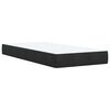 vidaXL Pat box spring cu saltea, negru, 90x190 cm, catifea