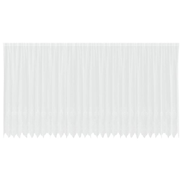 vidaXL Cortină din Dantelă cu perdele Alb 245 x 750 cm Poliester
