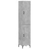 vidaXL Dulap &icirc;nalt, gri beton, 34,5x34x180 cm, lemn prelucrat
