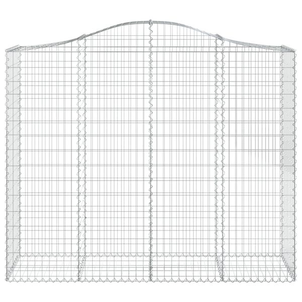vidaXL Coș gabion arcuit, 13 buc, 200x50x160/180 cm, fier galvanizat