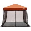 vidaXL Set Cort pentru Camping cu acoperiș 2 pcs Gri și Portocalie