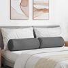 vidaXL Perne Bolster 2 pcs Gri închis Ø 25 x 70 cm țesătură