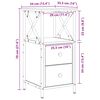 vidaXL Noptieră, stejar artizanal, 34x35,5x70 cm, lemn prelucrat