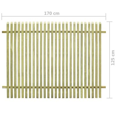 vidaXL Gard pentru grădină, 170 x 125 cm, lemn de pin tratat