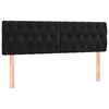 vidaXL Pat box spring cu saltea, negru, 140x200 cm, catifea