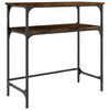 vidaXL Masă consolă, stejar fumuriu, 75x35,5x75 cm, lemn prelucrat