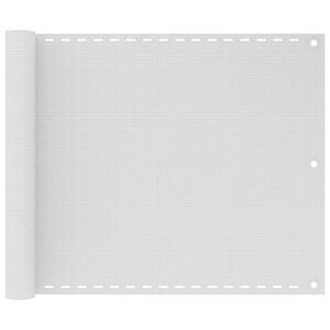 vidaXL Prelată pentru balcon din HDPE 75 x 400 cm, alb