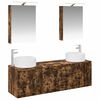 vidaXL Set dulap baie 5 buc. Stejar fumuriu Lemn prelucrat