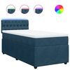 vidaXL Pat box spring cu saltea, albastru, 90x200 cm, catifea