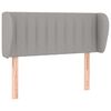 vidaXL Tăblie de pat cu aripioare gri deschis 93x23x78/88 cm textil