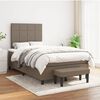 vidaXL Pat box spring cu saltea, taupe, 120x190 cm material textil