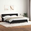vidaXL Pat box spring cu saltea, negru, 200x210 cm, catifea