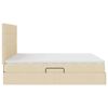 vidaXL Pat cu saltea și spațiu de depozitare Creme 180 x 200 cm