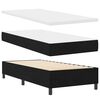 vidaXL Pat cu arcuri cu headboard Negru 100 x 200 cm țesătură