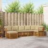 vidaXL Set canapea sectională cu pernă 7 pcs Natural și Bej