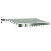 vidaXL Cadru manual de marchiză cu LED-uri Verde și alb 3 x 2,5 m