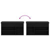 vidaXL Bancă pentru pantofi Negru 80 x 30 x 45 cm Lemn compozit