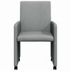 vidaXL Scaune de dining cu roți 2 pcs Gri deschis 57 x 66 x 94 cm