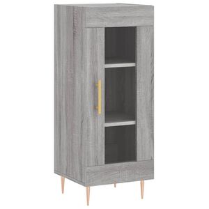 vidaXL Servantă, gri sonoma, 34,5x34x90 cm, lemn compozit