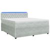 vidaXL Pat boxspring cu saltea Gri deschis 160 x 200 cm Catifea