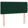 vidaXL Pat box spring cu saltea, verde &icirc;nchis, 90x200 cm, catifea