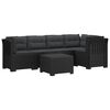 vidaXL Sofa de grădină cu 5 locuri cu perne aspect rattan PP Antracit