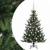 vidaXL Brad de Crăciun artificial cu glob 120 cm 150 LED-uri Alb cald