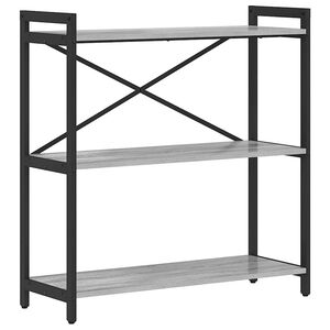 vidaXL Raft pentru cărți 80 x 30 x 85 cm Lemn prelucrat sonoma gri