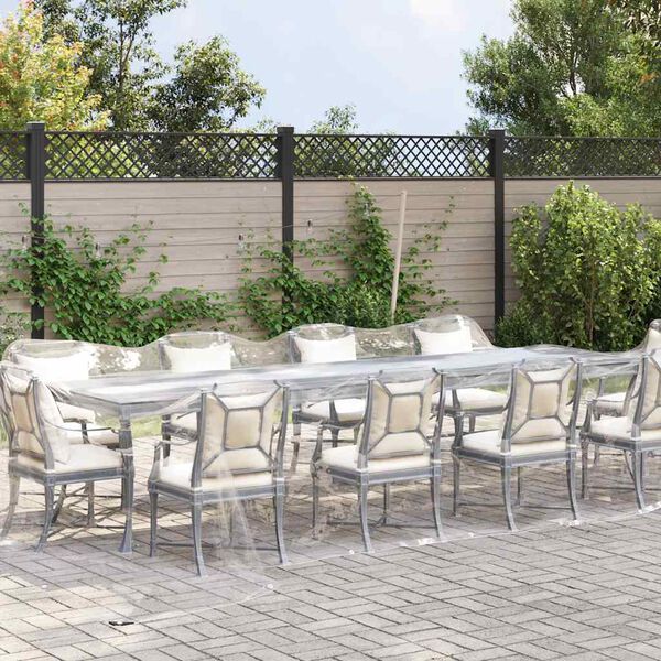 vidaXL Prelata transparenta cu ochiuri 4x10 m PVC