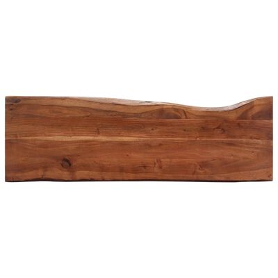 vidaXL Masă consolă, 115x35x76 cm, lemn masiv de acacia și fier