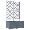 vidaXL Vază pentru Grădină 2 buc. Gri Deschis 80 x 40 x 143 cm PP
