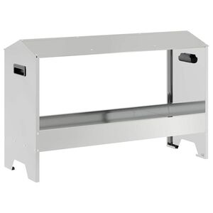 vidaXL JGHEAB pentru hrănit pui Argintiu 81 x 32 x 53,5 cm