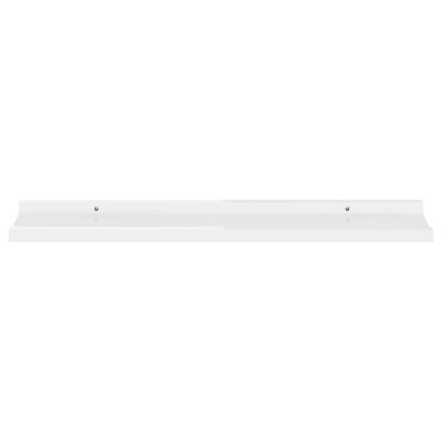 vidaXL Rafturi de perete, 2 buc., alb extralucios, 80x9x3 cm