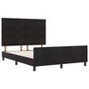 vidaXL Pat cu arcuri cu headboard Negru 140 x 200 cm Catifea