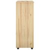 vidaXL Cabinet mobil cu roata Maro 53 x 39 x 103 cm Lemn de pin masiv