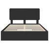 vidaXL Pat cu storage cu headboard Negru 140 x 190 cm Lemn compozit